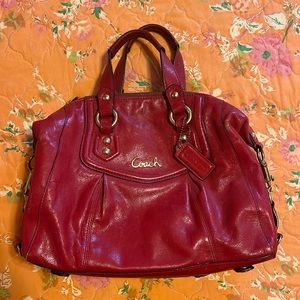 Coach Red Leather Bag